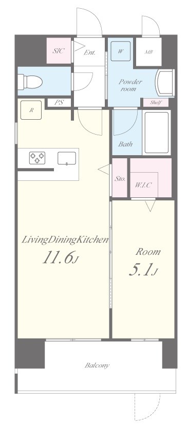 エムズセントラル上新庄 間取り図