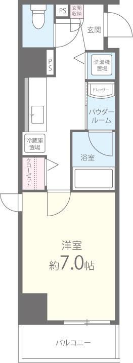 ビヤンポート 307号室 間取り