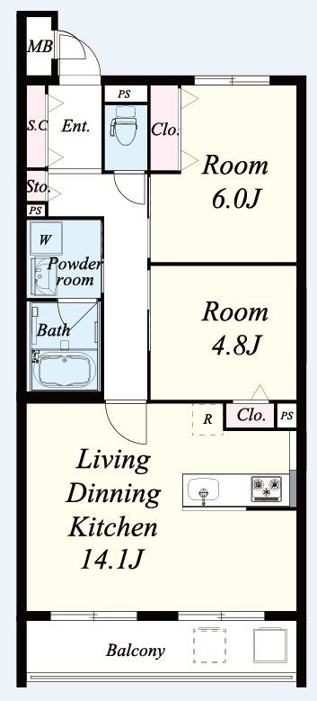 コンフォールパレ新町二条 間取り図