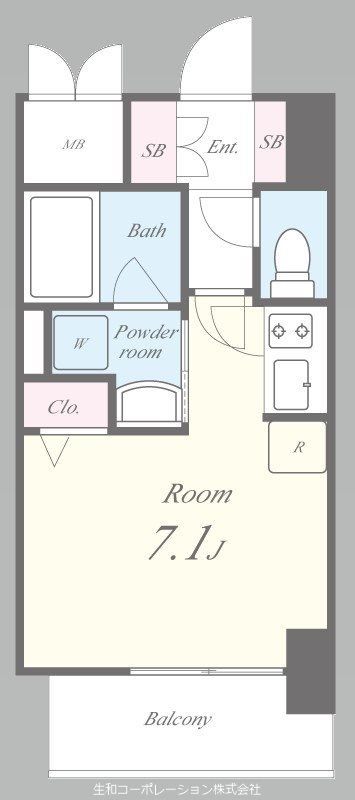 セイワパレス玉造駅上 0702号室 間取り