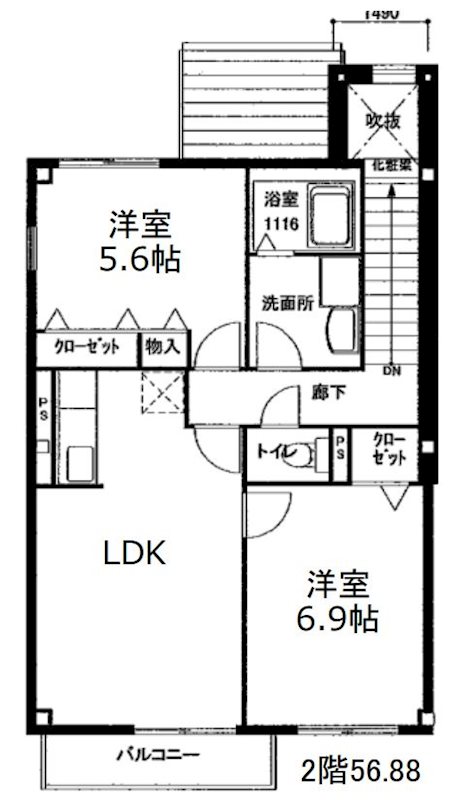シャローム梅木 間取り図