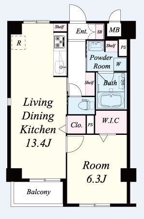 ドルフ聖護院 206号室 間取り