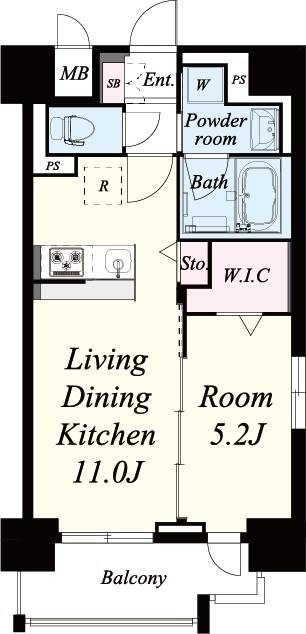 セレーナ コンフォルト天神橋 0301号室 間取り