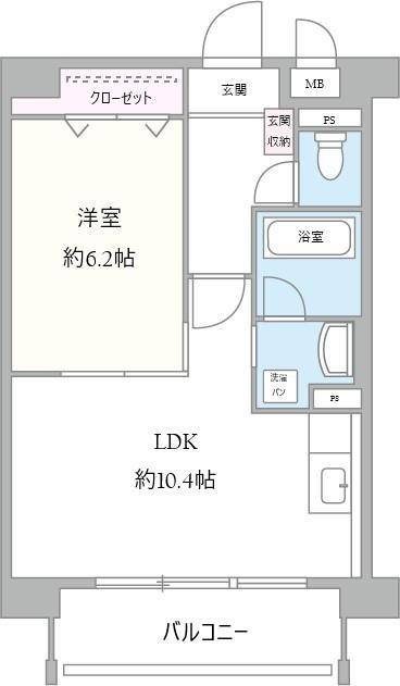 サクシード胤 212号室 間取り