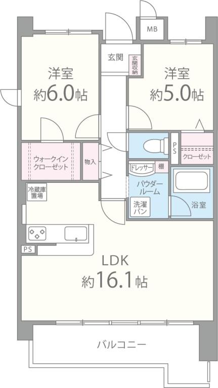 K FLAT 間取り図