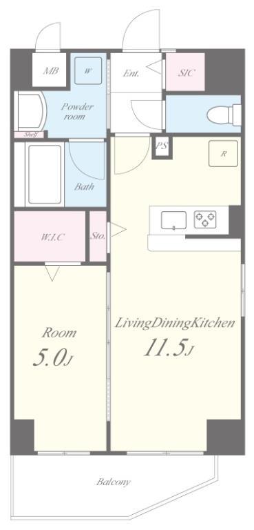 ルアナ北梅田 103号室 間取り