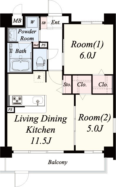 コゥジィコート御幣島駅前 501号室 間取り