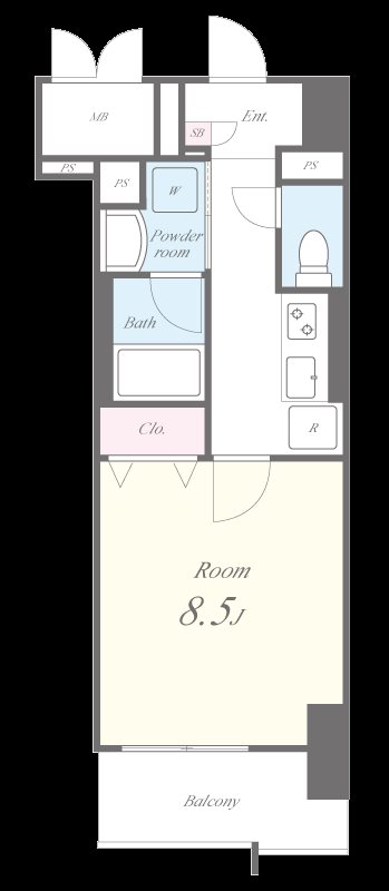 エスカルコート 間取り図