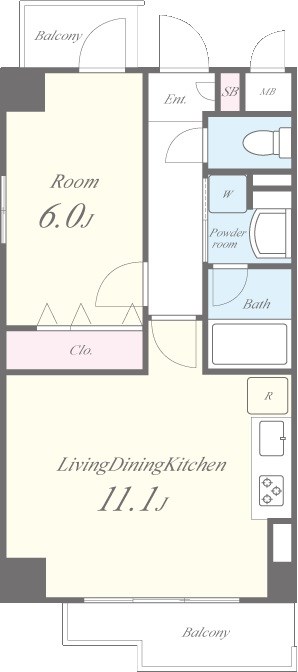 ヴィラージュ中延 間取り図