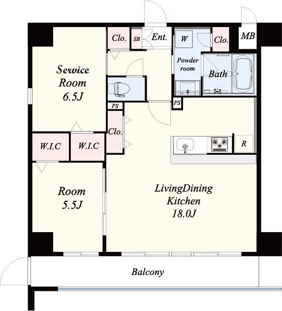 中条プレイス 406号室 間取り