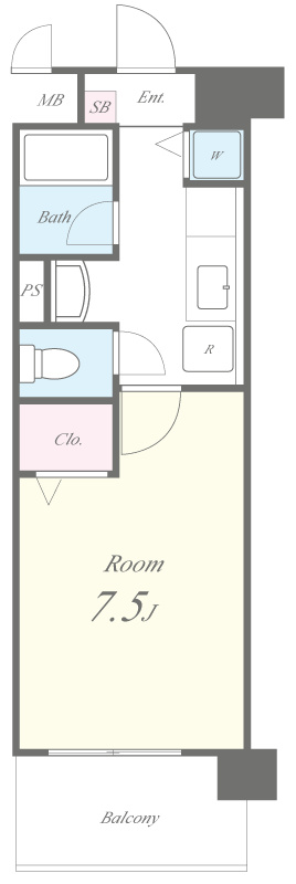 Sol Estudio 406号室 間取り