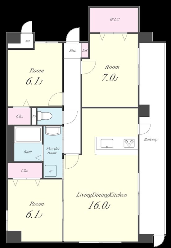 サンライズ百道 間取り図