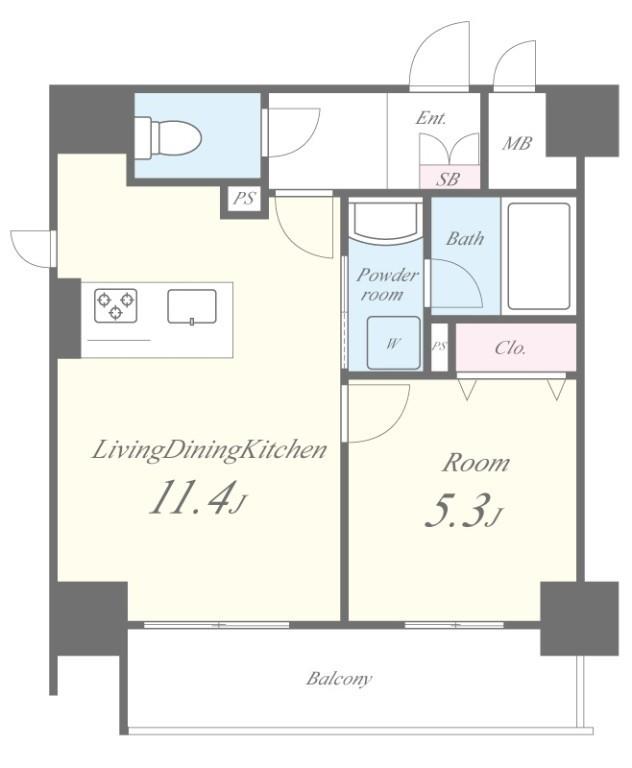 イーストワールド人形町 間取り図