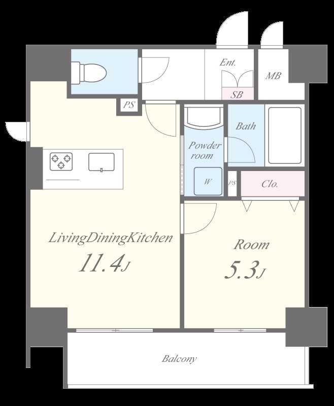 イーストワールド人形町 間取り図