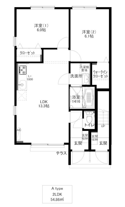 ルミエール(中川区) 間取り図