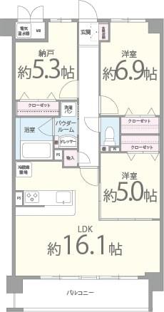 メゾン ド フルール(豊中) 101号室 間取り
