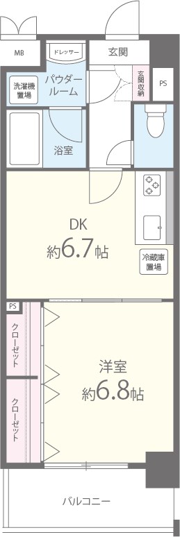 フランディルりんくうⅡ 間取り図
