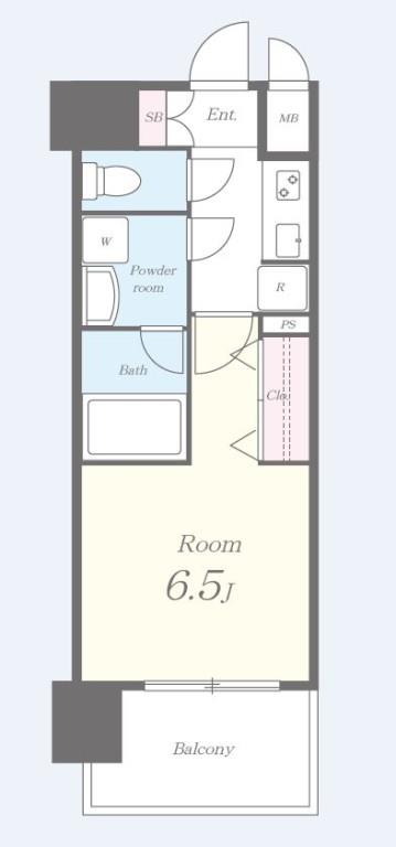 セイワパレス梅田茶屋町 405号室 間取り
