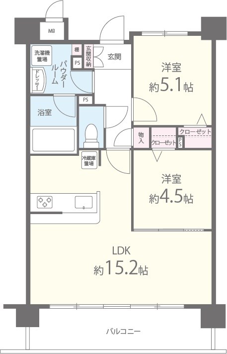 Maison porter bonheur 間取り図