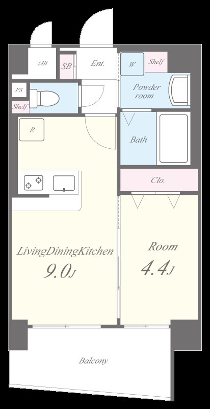 レディアントアーク薬院 間取り図