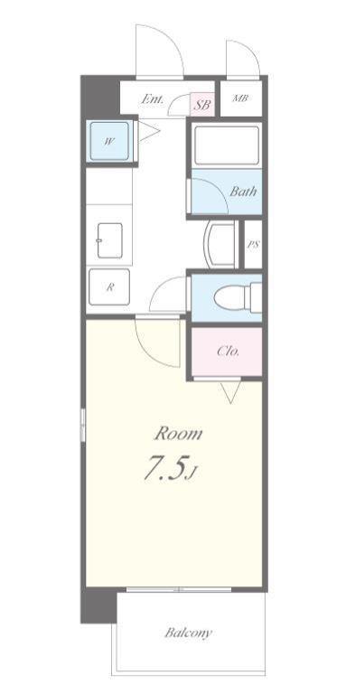 クローヴェーサウスタカハマ 間取り図