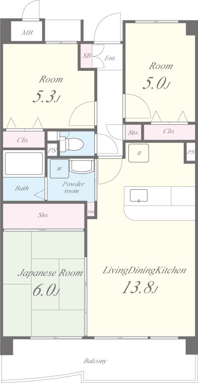 アーバン西取石 間取り図