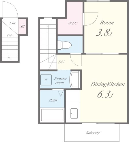 ｱﾝﾌｨﾆ 間取り図