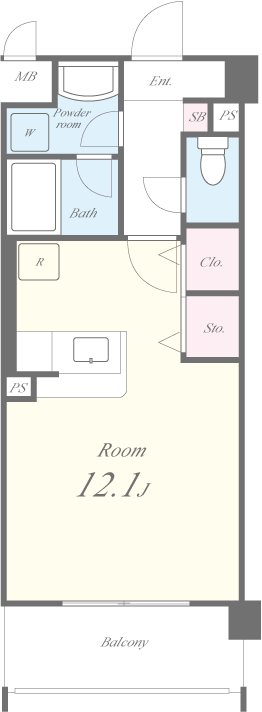 ﾊﾆｰｴｽﾄｩﾃﾞｨｵ 間取り図