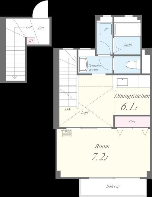 フリーダム 201号室 間取り