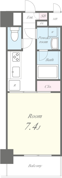 アルモニー中もず 806号室 間取り