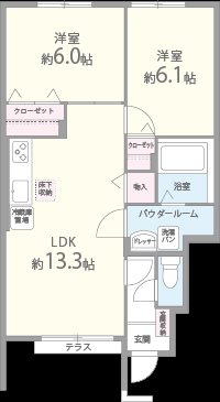 パルクエストⅠ番館 間取り図