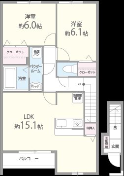 パルクエストⅠ番館 間取り図