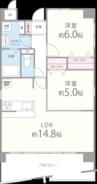 ポエム夢咲 間取り図