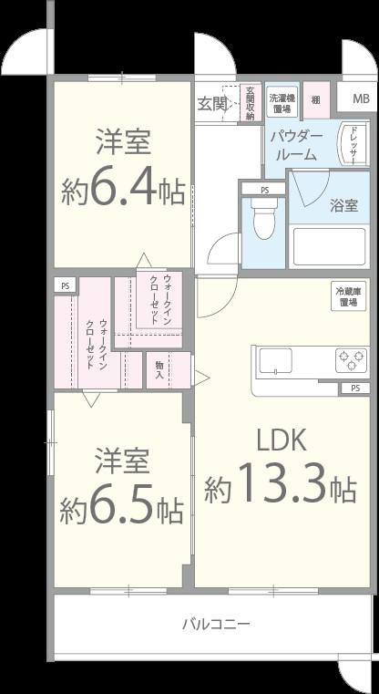 メゾン錦Ⅱ 間取り図