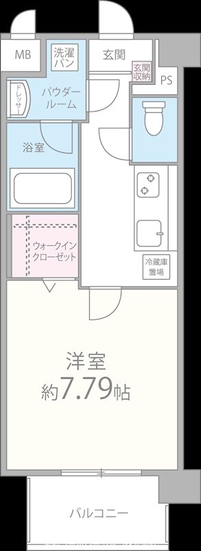 カサアスール 206号室 間取り