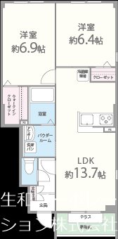 ｻﾝｼｴｽﾀ 間取り図