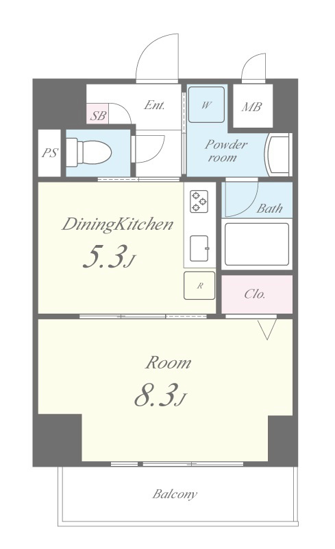 カルムクレール2.5.8 0901号室 間取り