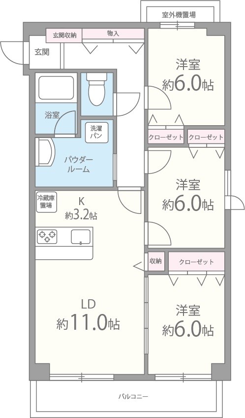 ベルナードサーモス 間取り図