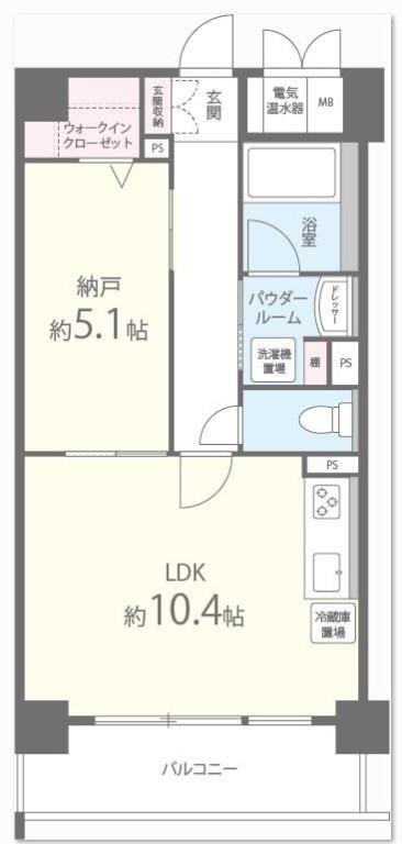 RESIDENCE MIWA 102号室 間取り