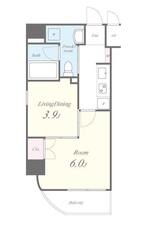 メゾニティ・クイーン阿波座 0701号室 間取り