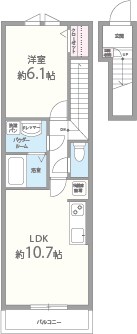 サンコート葵 205号室 間取り