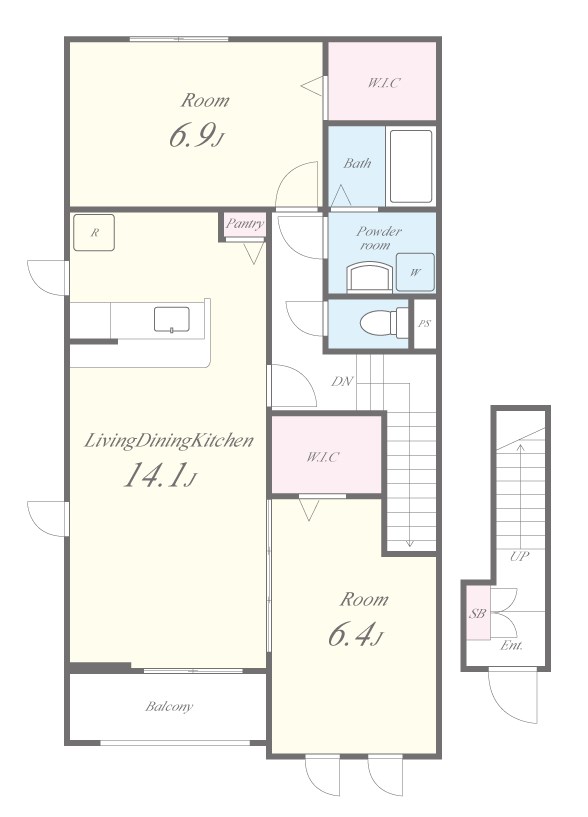 ｻﾝｼｬｲﾝ中筋 間取り図