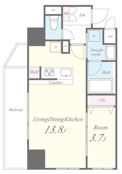 MBC RESIDENCE 0801号室 間取り