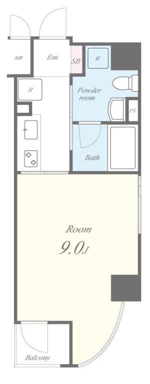 メゾニティ・クイーン阿波座 間取り図