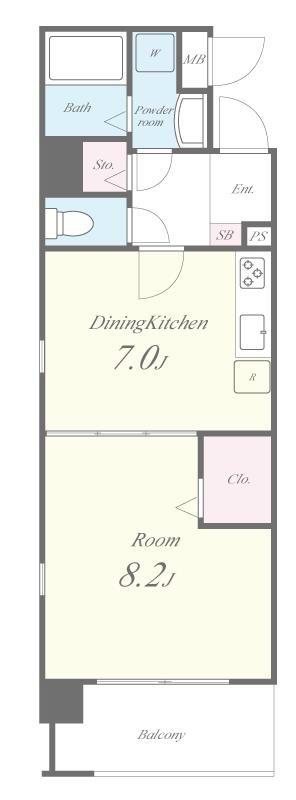 シャンブル蒔田 間取り図