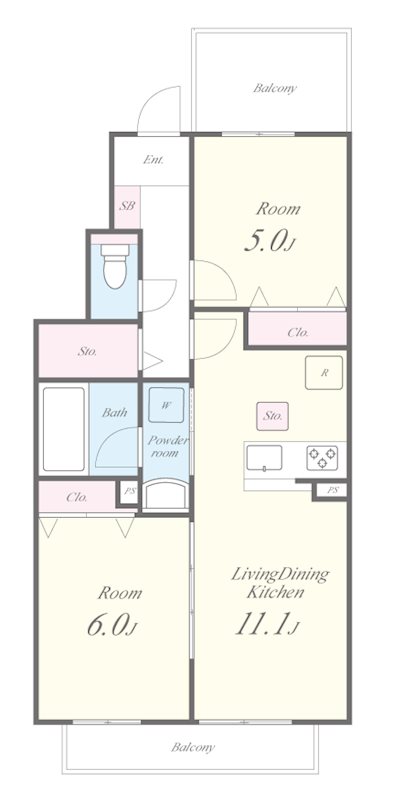 サウスリッシュ岩倉 間取り図