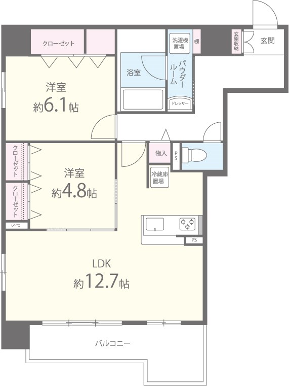 エル･イソベ三宮 間取り図