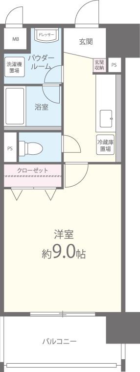 エトワールフィラント 0803号室 間取り