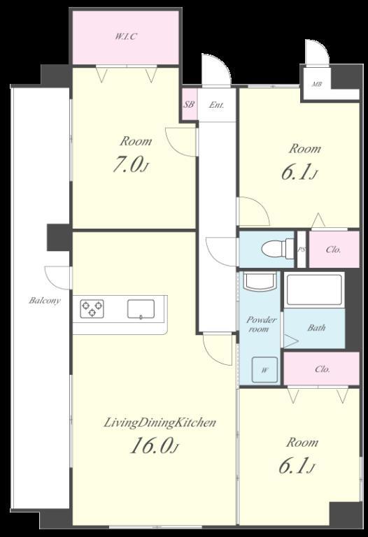 サンライズ百道 間取り図
