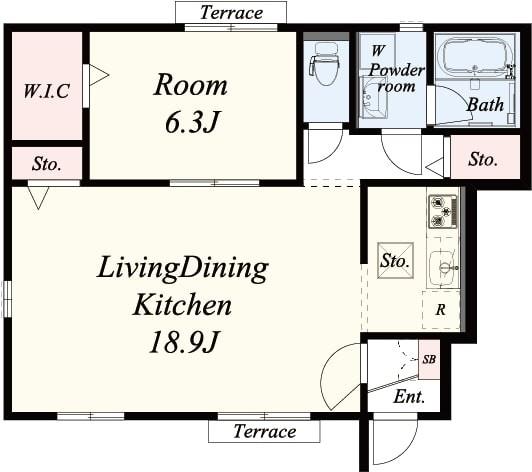 ハイツ第二寺新 間取り図